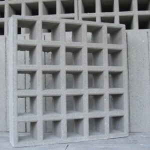 Elemento Vazado de Concreto Modelo 25 Furos 39x39x8cm