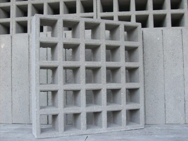 Elemento Vazado de Concreto Modelo 25 Furos 39x39x8cm