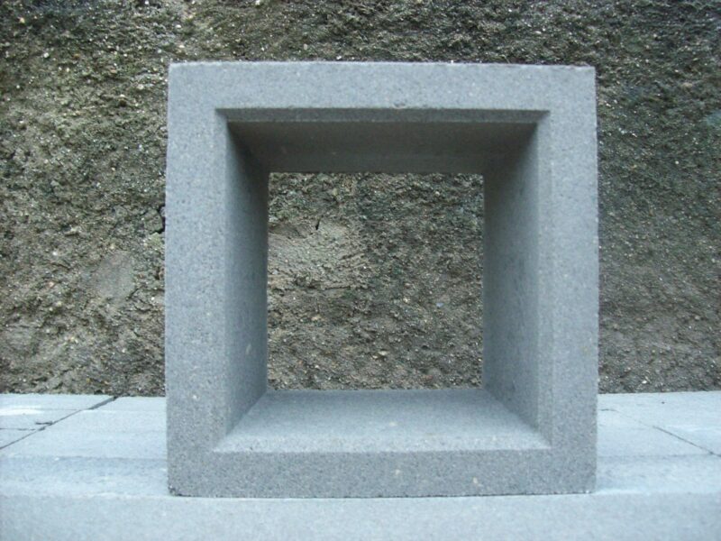 Elemento Vazado 1 furo 19x19x10cm Elemento Vazado 1 furo 19x19x10cm