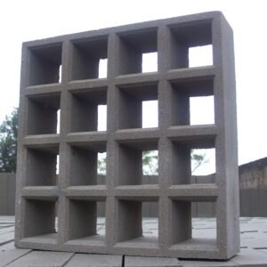 Elemento Vazado de Concreto Modelo 16 Furos 29x29x6cm