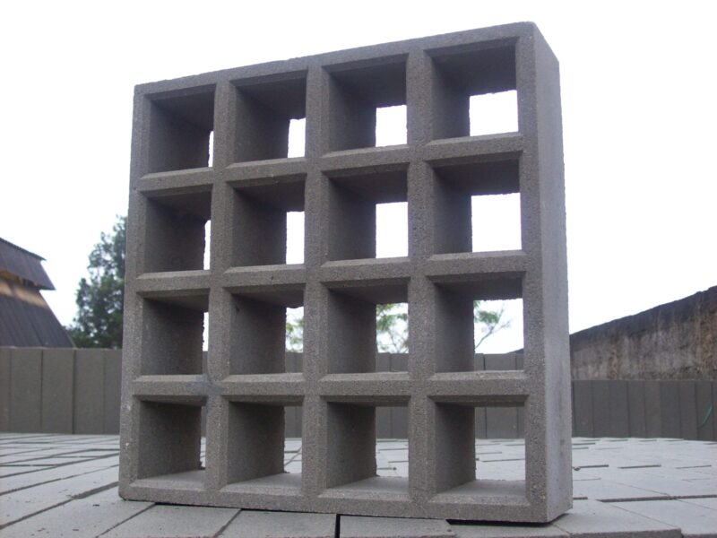 Elemento Vazado 16 furos 29x29x6cm