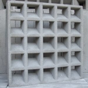Elemento Vazado de Concreto Modelo 25 Furos Inclinados medida 49x49x7cm