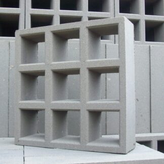 Elemento Vazado 9 furos 39x39x10cm