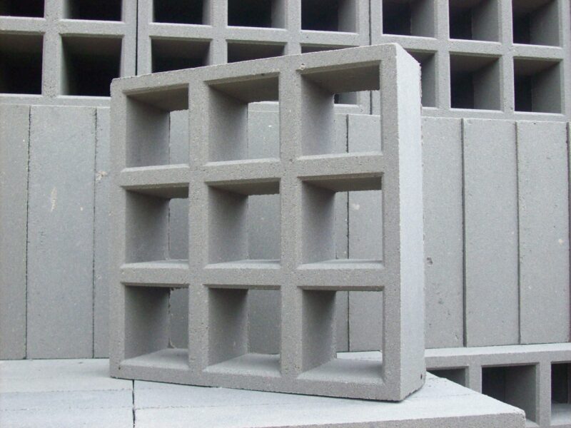 Elemento Vazado 9 furos 39x39x10cm Elemento Vazado 9 furos 39x39x10cm