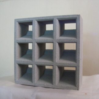 Elemento Vazado modelo 9 furos inclinados 29x29x10cm