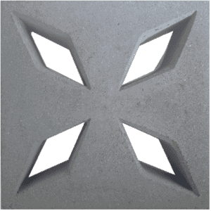 Elemento Vazado de Concreto Modelo Estrela 30x30x8cm