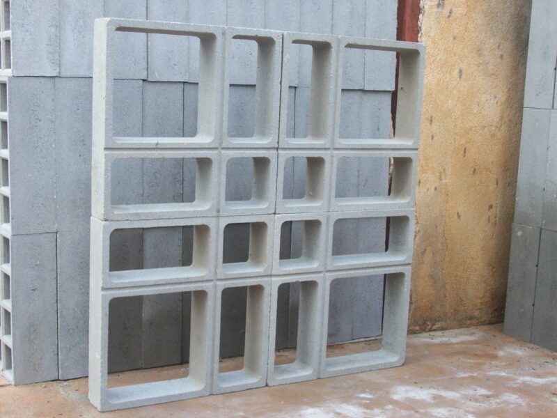 Elemento Vazado Geométrico 39x39x7cm módulo 4 peças Elemento Vazado Geométrico 39x39x7cm módulo 4 peças