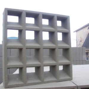 Elemento Vazado de Concreto Modelo 16 Furos Inclinados medida 39x39x10cm