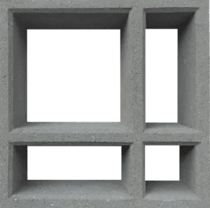 Elemento Vazado Geométrico 30x30x8cm