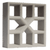 Elemento Vazado modelo Xis 30x30x8cm