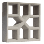 Elemento Vazado modelo Xis 30x30x8cm