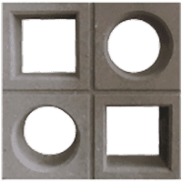 Elemento Vazado de Concreto Modelo Pitágoras 30x30x8cm