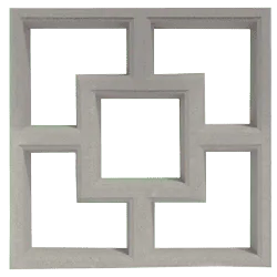 Elemento Vazado de Concreto Modelo Quadrado Cruz 30x30x8cm