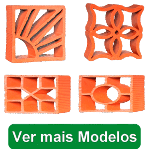 Elementos Vazados de cerâmica natural. Cobogó Cerâmico.
