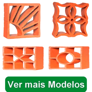 Elementos Vazados de cerâmica natural. Cobogó Cerâmico.