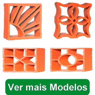 Elemento vazado em cerâmica natural