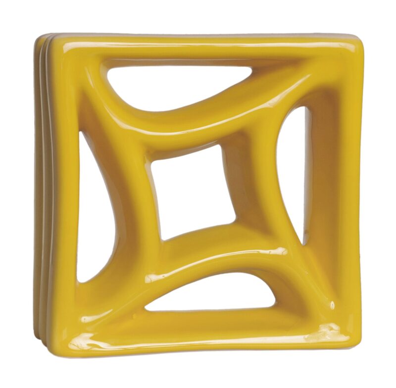 Cobogó Esmaltado modelo Estrela Amarelo Girassol