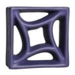 Cobogó Esmaltado modelo Estrela Azul Cobalto Fosco