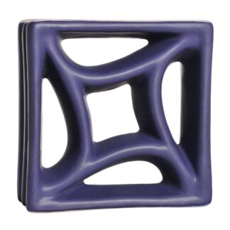 Cobogó Esmaltado modelo Estrela Azul Cobalto Fosco