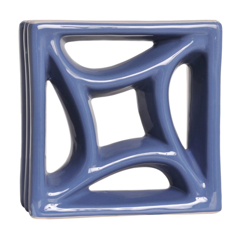 Cobogó Esmaltado modelo Estrela Azul Retrô