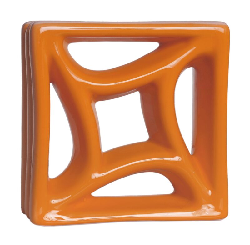 Cobogó Esmaltado modelo Estrela Laranja Cobogó Esmaltado modelo Estrela Laranja
