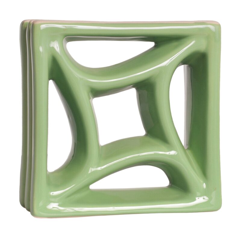 Cobogó Esmaltado modelo Estrela Verde Fortuna