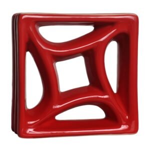 Cobogó Esmaltado modelo Estrela Vermelho