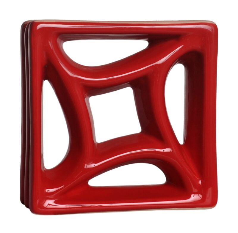 Cobogó Esmaltado modelo Estrela Vermelho Cobogó Esmaltado modelo Estrela Vermelho