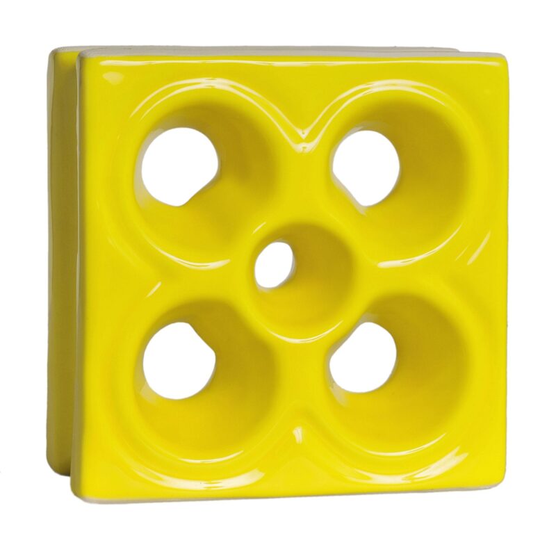 Cobogó Esmaltado modelo Flor Amarelo Canário