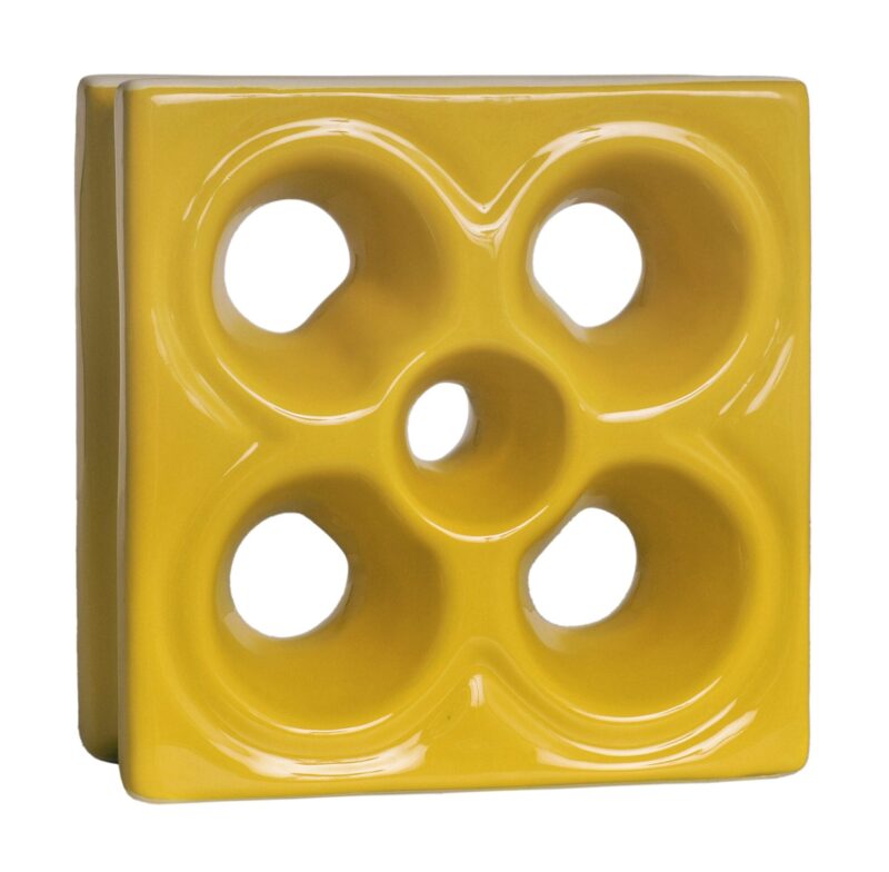 Cobogó Esmaltado modelo Flor Amarelo Girassol