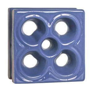 Cobogó Esmaltado modelo Flor Azul Retrô