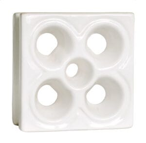 Cobogó Esmaltado modelo Flor Branco Brilhante