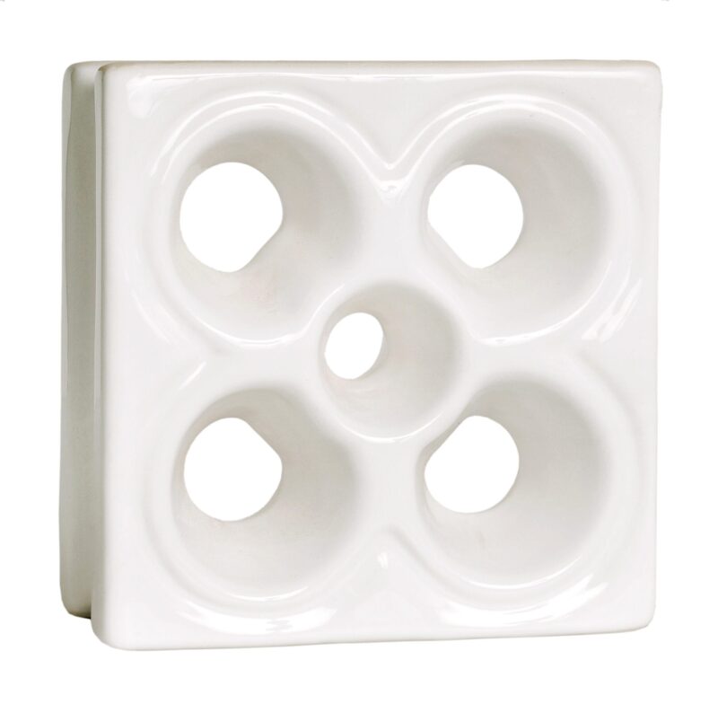 Cobogó Esmaltado modelo Flor Branco Brilhante