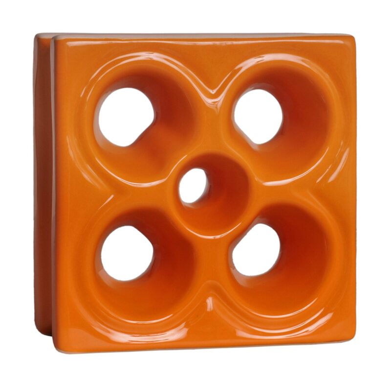Cobogó Esmaltado modelo Flor Laranja