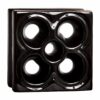 Cobogó Esmaltado modelo Flor Preto Brilhante