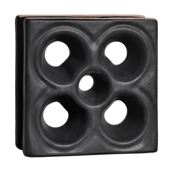 Cobogó Esmaltado modelo Flor Preto Fosco