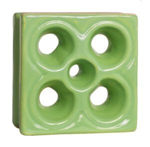 Cobogó Esmaltado modelo Flor Verde Fortuna