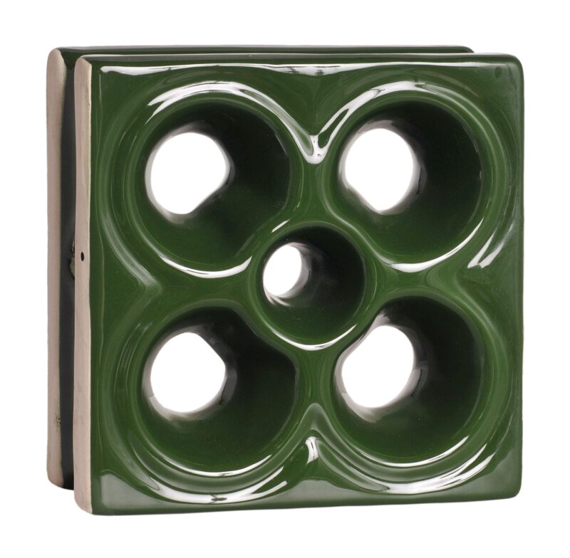Cobogó Esmaltado modelo Flor Verde Hortelã