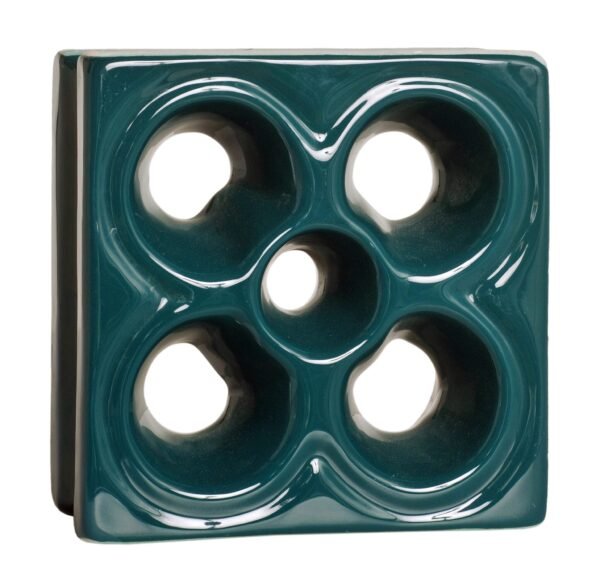 Cobogó Esmaltado modelo Flor Verde Petróleo
