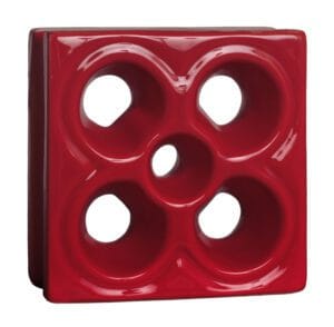 Cobogó Esmaltado modelo Flor Vermelho