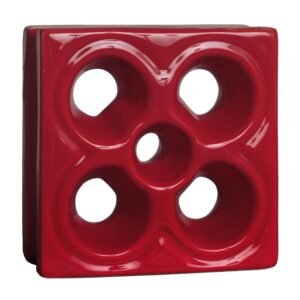 Cobogó Esmaltado modelo Flor Vermelho