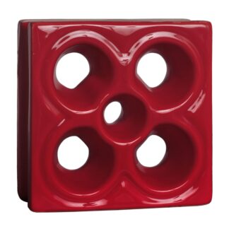 Cobogó Esmaltado modelo Flor Vermelho