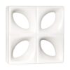 Cobogó Esmaltado Modelo Folha Branco Fosco