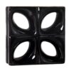 Cobogó Esmaltado Modelo Folha Preto Brilhante Cobogó Esmaltado Modelo Folha Preto Brilhante