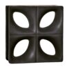 Cobogó Esmaltado Modelo Folha Preto Fosco