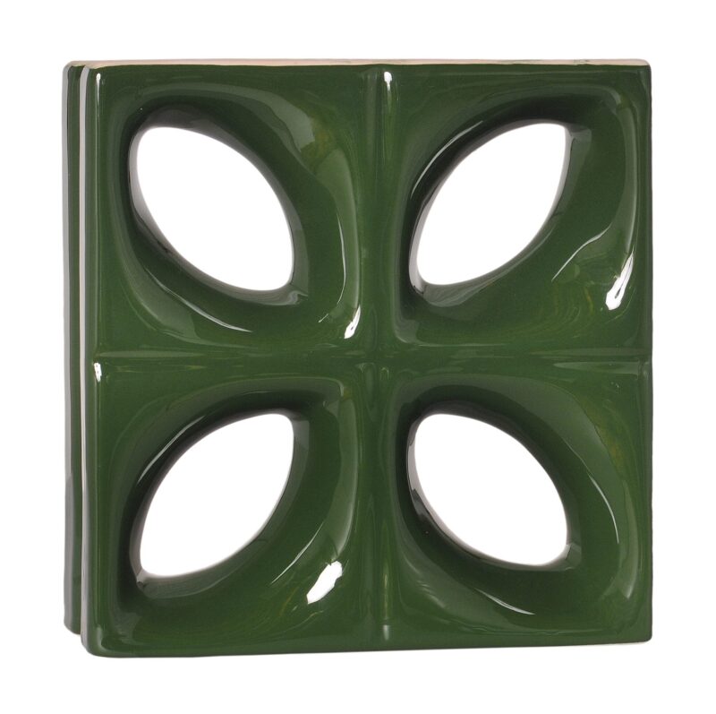 Cobogó Esmaltado Modelo Folha Verde Hortelã Cobogó Esmaltado Modelo Folha Verde Hortelã