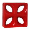 Cobogó Esmaltado Modelo Folha Vermelho Cobogó Esmaltado Modelo Folha Vermelho