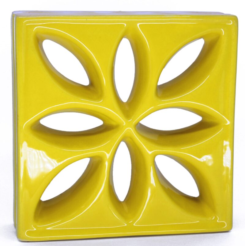 Cobogó Esmaltado modelo Lótus Amarelo Canário