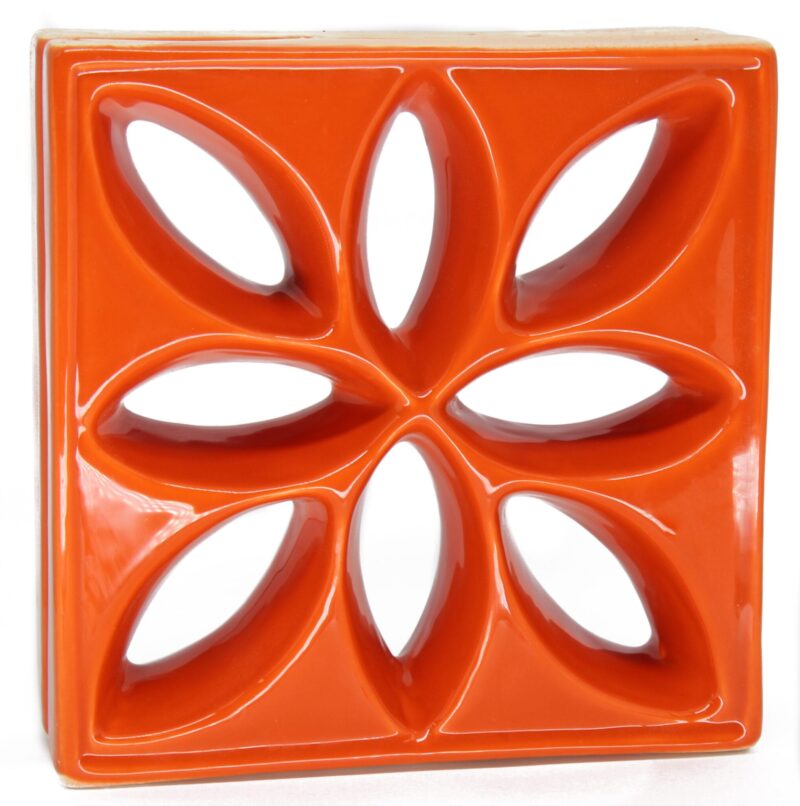 Cobogó Esmaltado modelo Lótus Laranja
