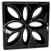 Cobogó Esmaltado modelo Lótus Preto Brilhante